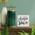 thumbnail image 3 of Zomyto 5"x5" Beach Wood Box Sign Decor Desk Sign I Need Vitamin Sea Wooden Box Block Sign Summer Signs Farmhouse Home Shelf Wall Decoration, 3 of 5