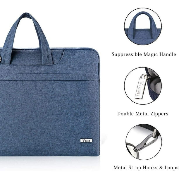 Voova Laptop Shoulder Bag 14-15.6 Inch, Waterproof Slim Computer Carrying Case Sleeve Compatible With Macbook Pro 15/16