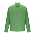 thumbnail image 4 of Mlzmgr Plus Size Linen Shirts for Men M-5XL Button down Long Sleeve Shirts with Pockets Lightweight Beach Casual Shirts, 4 of 6