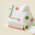 thumbnail image 7 of 5 Pairs Women's Low Cut Ankle Socks with Polka Dot and Stripe Patterns Soft Cotton Anti-Pilling Casual Everyday Style, 5 PK-E, 7 of 7