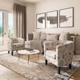 thumbnail image 4 of BELLEZE Accent Arm Club Chairs in Linen Fabric Set of 2 - Highland (Floral Print), 4 of 7
