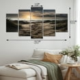 thumbnail image 4 of Designart "Footprints In Beach Photo VI" Nautical & Beach Metal Wall Art Set, 4 of 5
