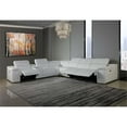thumbnail image 2 of Titan Furnishings 7-Piece 1 Console 3-Power Reclining Leather Sectional in White, 2 of 13