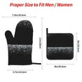 thumbnail image 2 of Cauagu Silver Glitter1 Print Oven Mitts and Pot Holders 4 pcs Set,Extra Thicken Long Kitchen Oven Glove Potholders BBQ Gloves-Oven Mitts and Pot Holders(11 Inch), 2 of 6