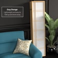 thumbnail image 6 of 6 ft. Tall Double Cross Shoji Screen - Natural - 8 Panels, 6 of 7