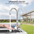 thumbnail image 2 of Free Standing Single Bowl Kitchen Sink, Stainless Steel Utility Sink with Cold and Hot Water Pipe for Kitchen, Garage, Backyard, 2 of 6