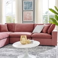 thumbnail image 5 of Sectional Sofa Set, Velvet, Pink, Modern Contemporary Urban Design, Living Lounge Room Hotel Lobby Hospitality, 5 of 10