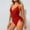 Red, variant on Bzhegqhd Womens Swimsuits One Piece Tummy Control,Women Solid Color Sexy Backless Strap Bikini Swimsuit