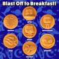 thumbnail image 3 of Out of This World Kid's Waffle Maker - Make 7 Galactic Pancake Astronauts, Moons, Stars & More in Minutes- Electric Non Stick Waffler- Fun Space Themed Science Iron- Must-Have Holiday or Anytime Gift, 3 of 8
