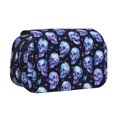 thumbnail image 1 of Disketp crystal Skull Estuche de Lápices de Doble Capa con Tapa Abatible y Cremallera, Organizador Escolar para Adolescentes y Adultos, 1 of 7