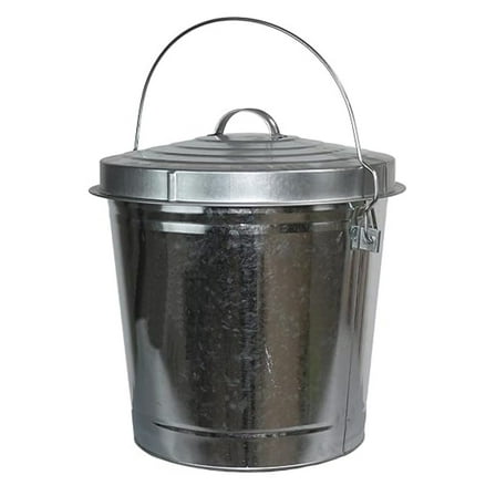 Outdoor Metal Trash Can with Lid Locking 10 Gallon