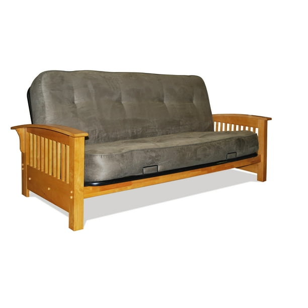 Afa Elite Convertibles Full Golden Oak Bridgeport Metal Wood Futon Frame Walmart Com Walmart Com