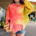 thumbnail image 2 of Mercatoo Teen Girls Cute Tie Dye Hoodies Fleece Warm Oversized Pullover Sweatshirts Kids Gradient Color Cotton Hoodie Clothes, 2 of 7