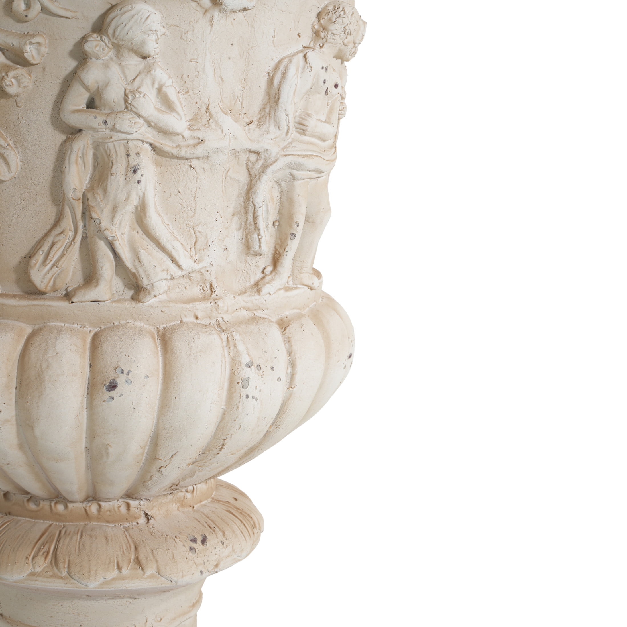Christopher Knight Home 27" MGO Vintage Garden Urn Planter, Large Outdoor Decorative Pot, Antique White