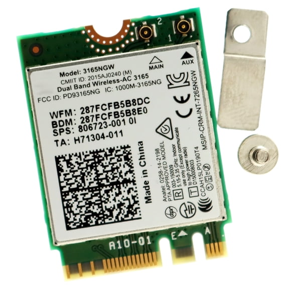 Deal4GO 3165ac 802.11ac 433Mbps M.2 mini PCi-e WiFi Adapter w/ Bluetooth 4.2 Wireless-AC combo WLAN card for Intel 3165NGW