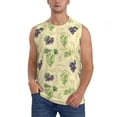 thumbnail image 1 of Balery Green And Purple Grapes Camisetas sin mangas para hombre, absorbe la humedad y protege contra el mal olor.-X-Large, 1 of 7