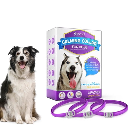 3 Pack Calming Collar for Dogs by Oimmal, All New Pheromone Anti-Loose Dog Calm Collar, Separation Anxiety Relief for Dogs, Reduce Dog's Anxiety and Stress, Fit All Size Dogs, 25.6 in