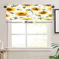 thumbnail image 3 of Remain Unique Sunflower Pattern Polyester Rod Pocket Curtain Valance for Home Bedroom Living Room Kitchen Window Decor 54x18 inch, 3 of 5