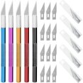 thumbnail image 1 of czcpp-30Pcs Exacto Knife with Extra High Carbon Steel Blades, Precision Hobby Knife with Aluminum Body, Utility Knife Kit Craft Knife Set for Scrapbooking Trimming Carving Stencil, 1 of 4
