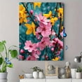 thumbnail image 4 of Qisvanset 12x16 Inch Pink Yellow Floral Canvas Print Wall Art, 4 of 5