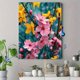 thumbnail image 4 of Qisvanset 12x16 Inch Pink Yellow Floral Canvas Print Wall Art, 4 of 5