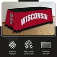 thumbnail image 3 of Wisconsin Badgers 6' College Sports Printed Table Throw - NCAA Licensed - Polyester Draped - School Tablecloth (Red, White, Black), 3 of 5