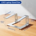 thumbnail image 4 of LS Aluminum Laptop Stand Ergonomic Detachable Computer Stand Riser Holder Notebook Stand Compatible with Air Pro Dell HP Lenovo More .Laptops (Silver), 4 of 9