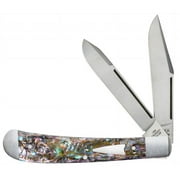 Case XX Knives Tony Bose HT Trapper Knife Genuine Smooth Abalone 154-CM Stainless Pocket Knife 10772