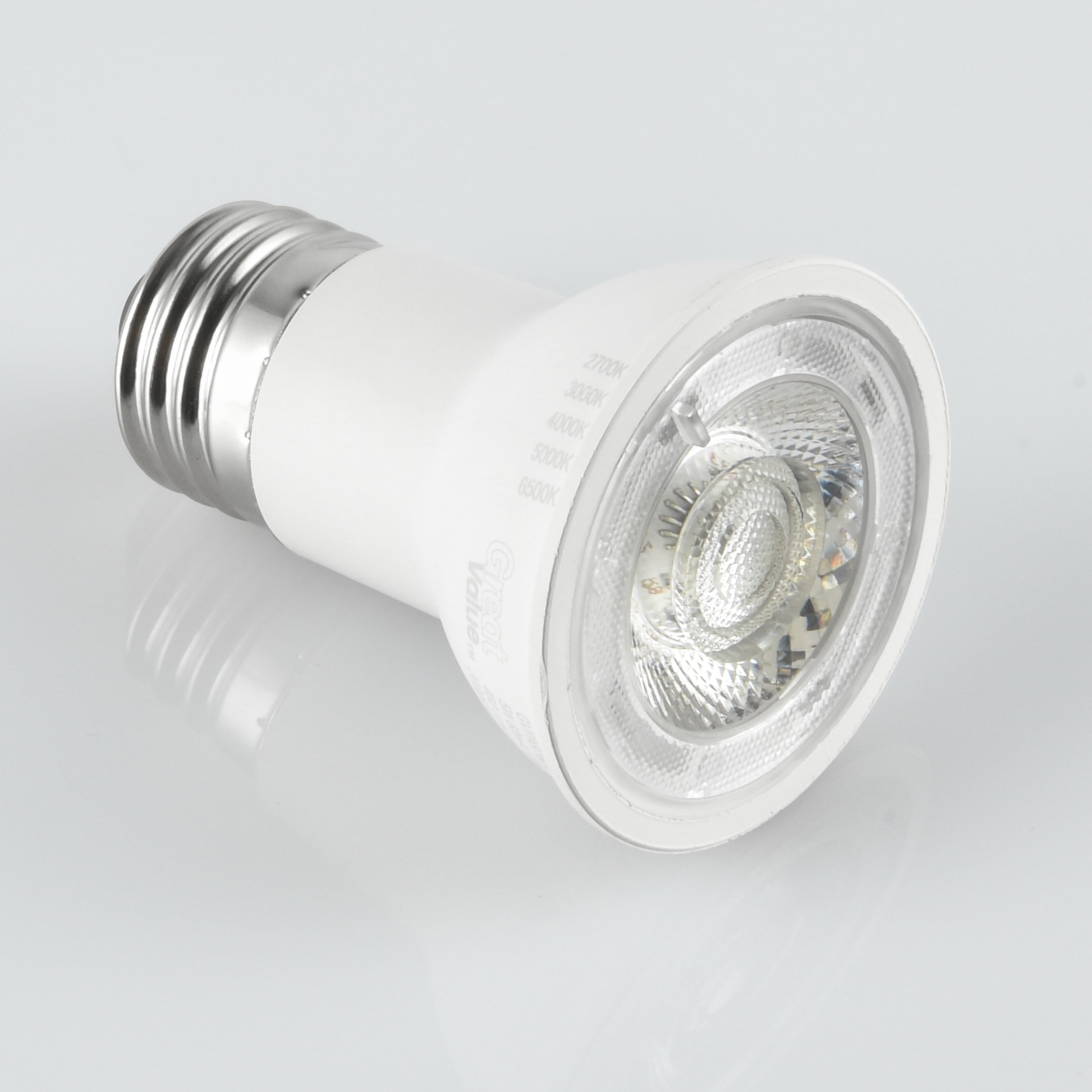 Great Value LED PAR16 5Watts (50W Equiv) 5ACT Indoor Light Bulb, Dimmable E26 Base (3 Pack)