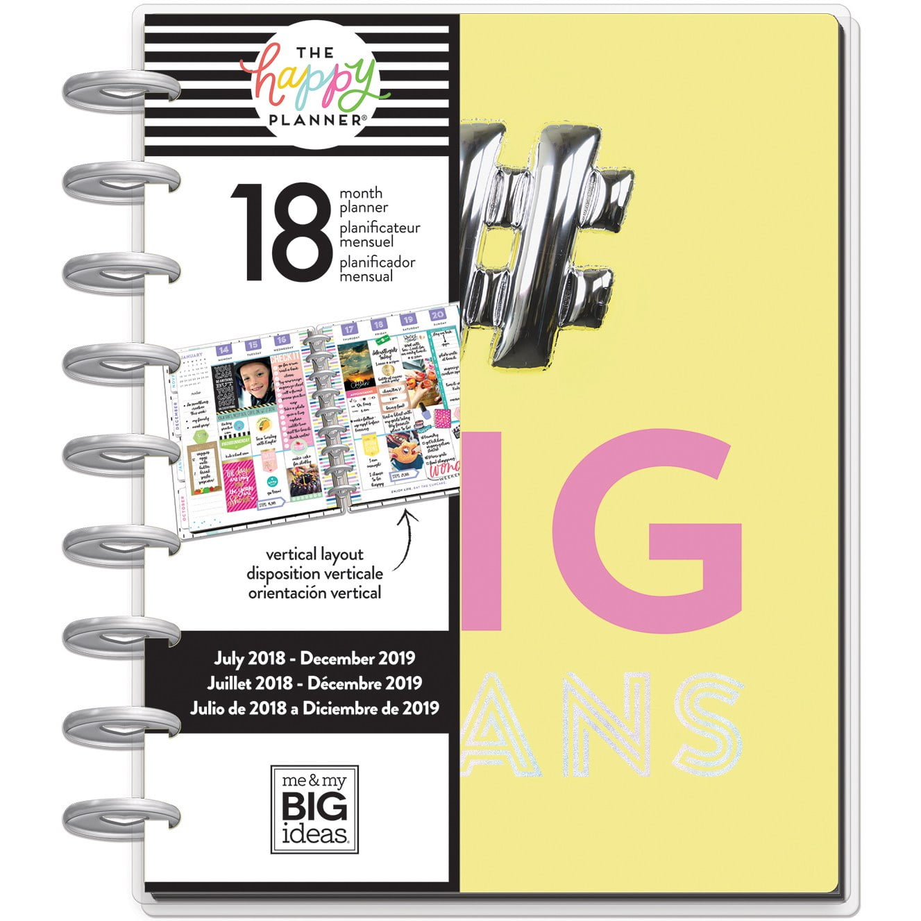 Happy Planner 18-Month Dated Medium Planner 7.75