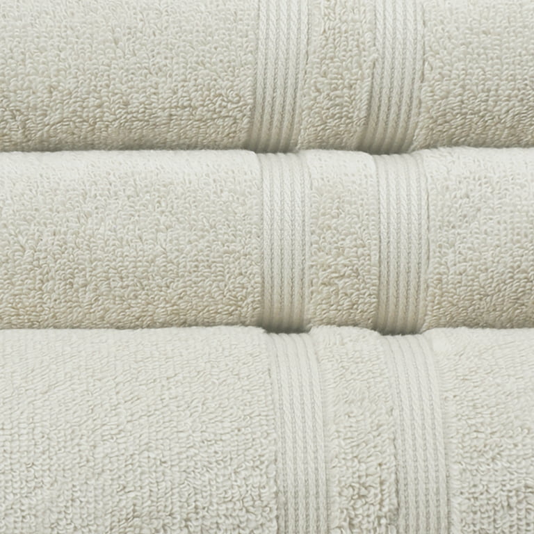 fieldcrest bath towel cream floral 100% cotton classic modern