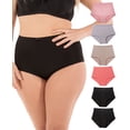 thumbnail image 3 of B2BODY Women's Panties Comfortable High-Waist Tummy Control Briefs 6 Pack, 3 of 11