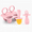 Round Straight Handle (Pink) — 4 Compartments, variant on Hakochia Silicone Baby Ice Pop Molds with Easy-Grip Handles, 4-Cavity Frozen Food Feeder Tray for Toddlers, Mini Popsicle Maker for Feeding Stage, Fruit Puree & Breast Milk Snacks