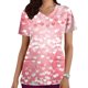 thumbnail image 1 of TaTaai Holiday Season Casual Top for Women, V Neck Short Sleeve Abstract Print Blouse with Pocket Details, Valentine's Day Lightweight Gift Shirt Gift, 1 of 5
