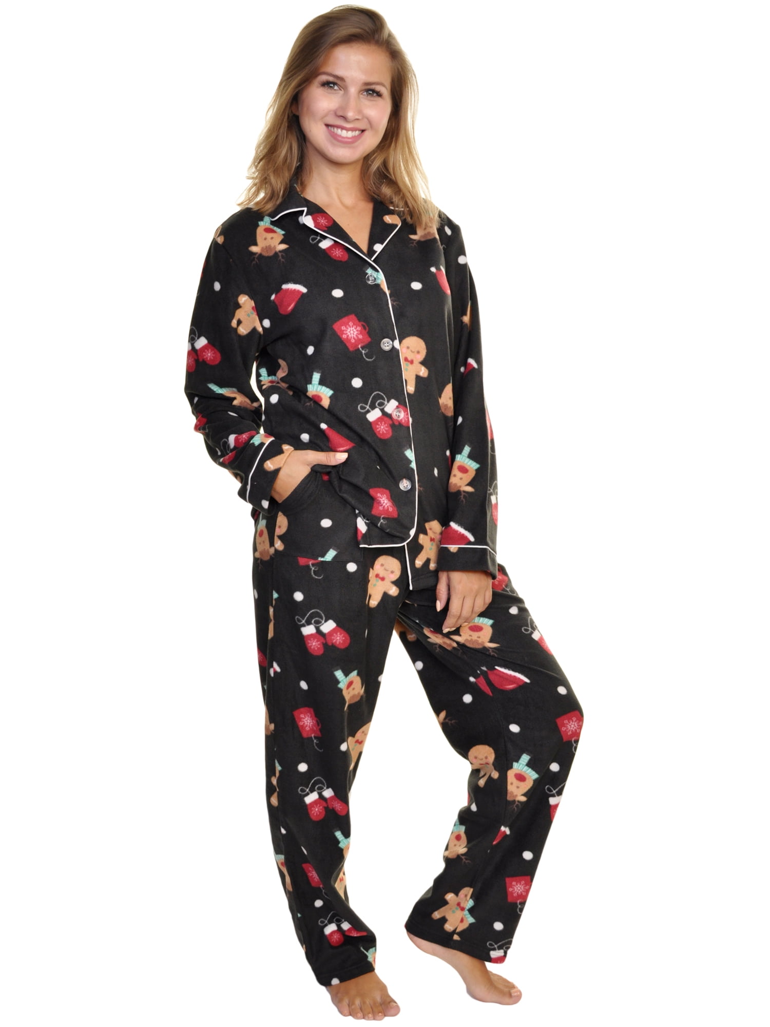 Gingerbread man pajamas womens Clearance