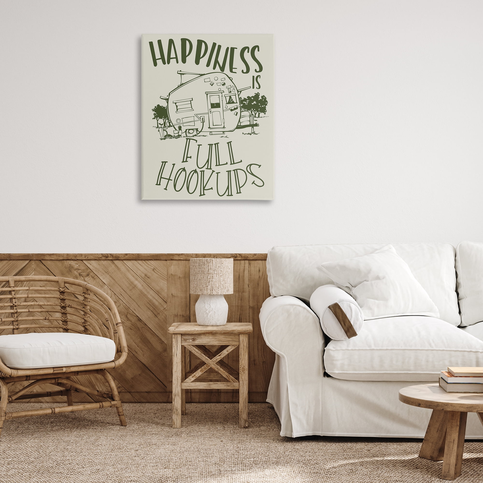 Stupell Industries Full Hookups Camping Landscape Painting Gallery Wrapped Canvas Art Print Wall Art, 30 x 40