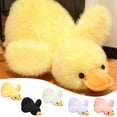 thumbnail image 1 of Almohada de ganso de pato blanco amarillo de felpa | Muñeca de peluche de algodón suave | Lindo peluche reutilizable para adultos y adolescentes | Acogedor cojín de abrazo | 30x15x10cm | Idea de, 1 of 5