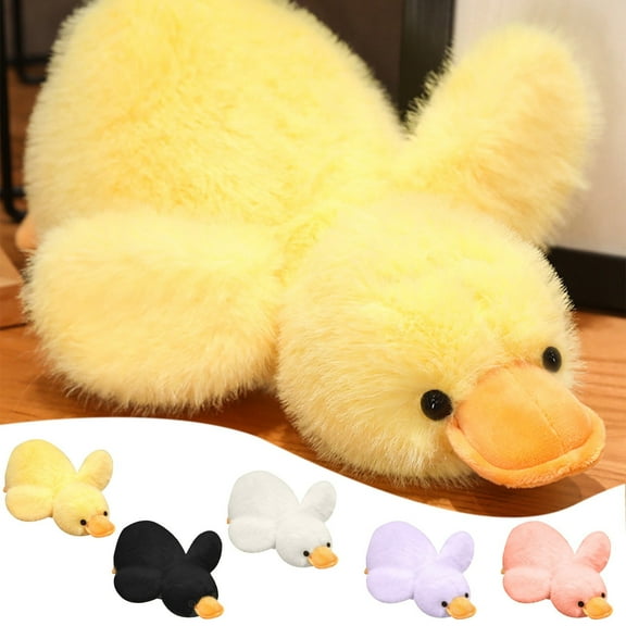 Viflosae Girls Toy Gifts for 12 Year Old Girls Cute Hair White Ducks Doll Toy Yellow Ducks Doll Sleeping Soothing Big Gooses Doll Pillow Day Gift Female 8 Year Old Boy Christmas Gifts