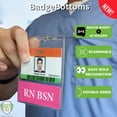 thumbnail image 3 of 20 Pack - RN BSN BadgeBottom Horizontal RN BSN Badge Buddy & RN BSN Badge Holder Combo - Heavy Duty 2 in 1 Badge Bottom I’D Nursing Accessories - Double Sided Clear Sleeve by Specialist ID, 3 of 6