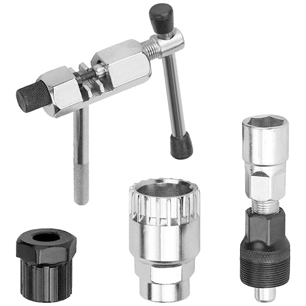 Willkey 4 Pcs Bike Crank Puller Set Strong Carbon Steel Cycling Bicycle Repair Tool Kit with Bottom Bracket Remover Bike Crank Puller Flywheel Pulling Tool Chain Breaker MTB Repair Tool Walmart