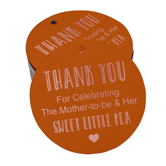 Inkdotpot Rose Gold Foil Paper Hang Tags Thank You For Celebrating The Mother To Be Baby Shower Favor Tags 50 Pieces