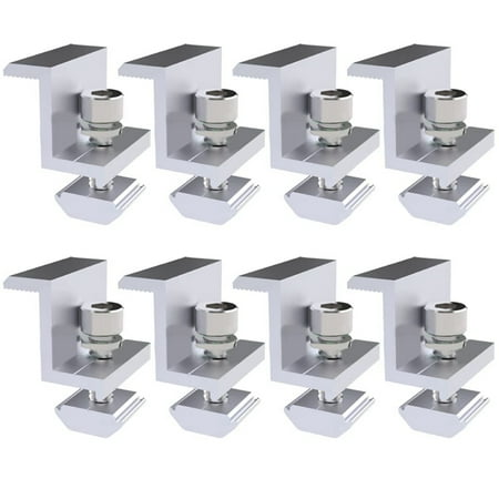 

Pack of 8 Solar Module Brackets Solar Panel Holder End Clamp Adjustable Fixing Solar Module Holder (35 mm)