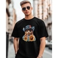 thumbnail image 1 of Camisetas para hombre, camisetas de manga corta con estampado de búho y girasol, cuello redondo, corte holgado, para adolescentes y niños., 1 of 8