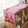 thumbnail image 6 of Table Runners 70 Inches Long Dress Scarves, Red Gnomes Farmhouse Coffee/Dining/Kitchen Table Decor, Holiday Table Runner, Valentine's Day Love Roses Leaves Ombre Pink 13x70 Inch, 6 of 9