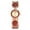 Coffee, variant on Women's Enamel Bracelet Watch: Arabic Numeral Bar Markers Analog Quartz Round Watch