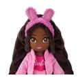 thumbnail image 3 of Sweet Dreams Barbie “Brooklyn” Plush Soft Doll, 13.5-inch in Bedtime Outfit with Bunny Slippers, 3 of 8