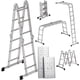 thumbnail image 1 of Escalera 12 Peldaños Andamio Multiposiciones Plegable 3.35m Color Plateado, 1 of 7