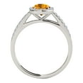 thumbnail image 3 of Mauli Jewels 1.15 CT Natural Citrine & Diamond Ring in 10K Rose White & Yellow Gold | Cushion Cut Center Stone | Prong Set Bridal Ring for Women, 3 of 7