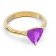 thumbnail image 3 of 2.00 Carat Trillion Cut Amethyst Gemstone Stylish Bridal Ring for Women Solid 14K Yellow Gold Size 8 by Diamond-Capitals, 3 of 7