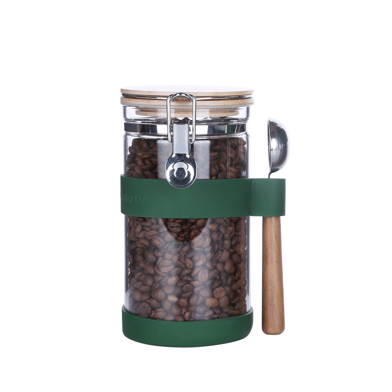 KKC Airtight Coffee Bean Storage Container, Sealed Glass Food Canister